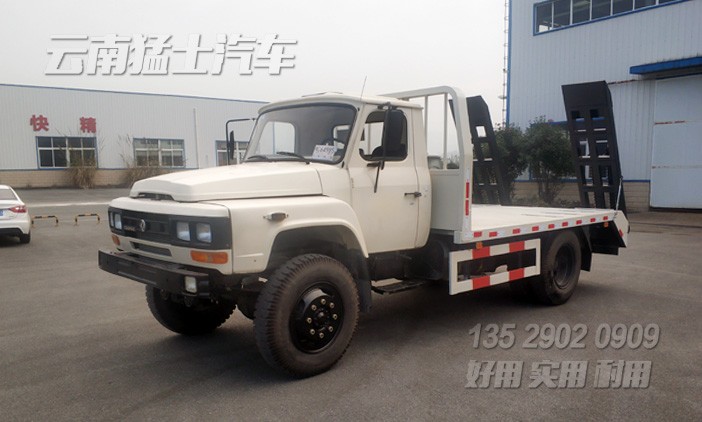 四驅(qū)挖機(jī)平板車,EQ1093尖頭越野車,東風(fēng)4*4專用車,越野專用車,清障挖機(jī)車,尖頭平板運輸車,多功能運輸車