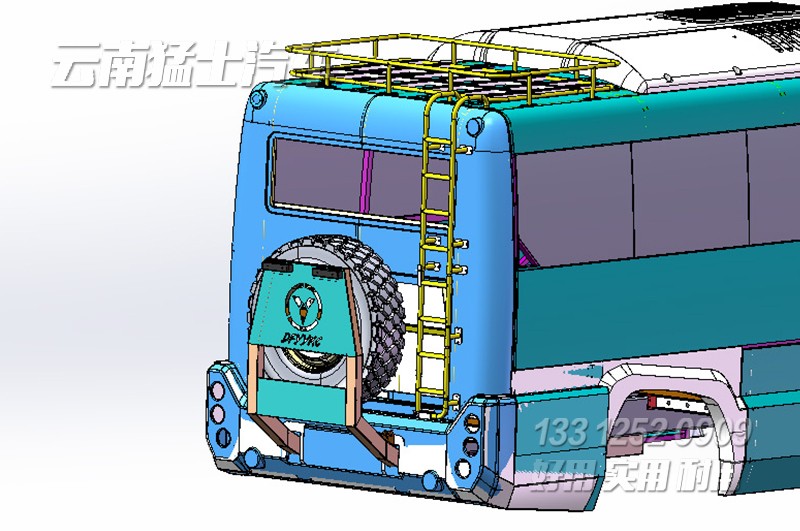 六驅(qū)越野客車(chē)電動(dòng)備胎架使用方法