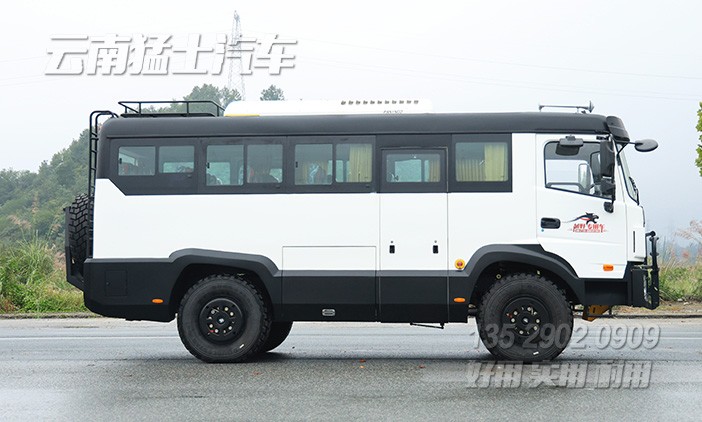 四驅(qū)客車,越野客車,23座客車,村村通,礦區(qū)通勤車,高底盤客車,觀光車